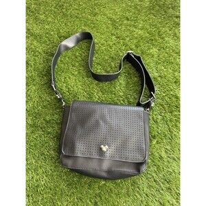 Disney Mickey Mouse Purse Black Adjustable Crossbody Bag Pin Trading Retired